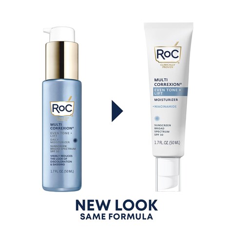 RoC Multi Correxion 5 in 1 AntiAging Daily Face Moisturizer with Broad Spectrum SPF 30  Shea Butter Skin Care Routine 17 oz with Night Cream Packette Packaging May Vary
