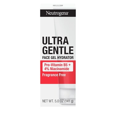 Neutrogena Ultra Gentle Face Gel Hydrator with ProVitamin B5  4 Niacinamide Designed for AcneProne Skin Lightweight Gel Cream Targets Uneven Skin Tone FragranceFree 50 oz