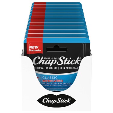 ChapStick Classic Medicated Lip Balm Tubes Chapped Lips Treatment and Skin Protectant  015x12 Oz