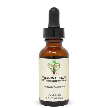 MOUNTAIN TOP 20 Vitamin C Serum with Hyaluronic Acid Witch Hazel Vitamin E and Argan Oil for Reduces Appearance of Dark Spots Acne Wrinkles for Men  Women