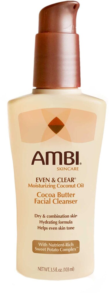 Ambi Even  Clear Cocoa Butter Facial Cleanser With NutrientRich Sweet Potato Complex  Hydrating Formula  Helps Even Skin Tone  35 Ounce