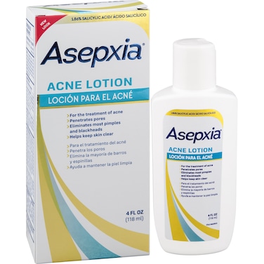 ASEPXIA Acne Astringent Lotion 186 Salicylic Acid for Pimples Blackheads Clogged Pores 4 oz