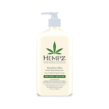Hempz Sensitive Skin Herbal Moisturizer Soothing Lotion with Oatmeal Shea Butter Hemp Cocoa Mango Seed  17 Fl Oz