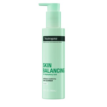 Neutrogena Skin Balancing Kaolin Clay Cleanser with 2 Polyhydroxy Acid PHA Mattifying  Conditioning Face Wash for Oily Skin ParabenFree SoapFree SulfateFree 63 fl oz
