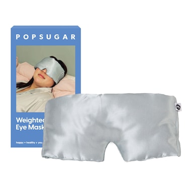 POPSUGARWeighted Sleep Eye Mask LightBlocking and Silk Eye Mask for Adults and Women Best for Sleeping and Travel Comfortable Contoured Design