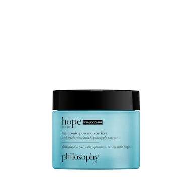 philosophy hope in a jar hyaluronic glow water cream face moisturizer  with hyaluronic acid  pineapple extract  provides 72hour hydration  primes skin for makeup  2 fl oz