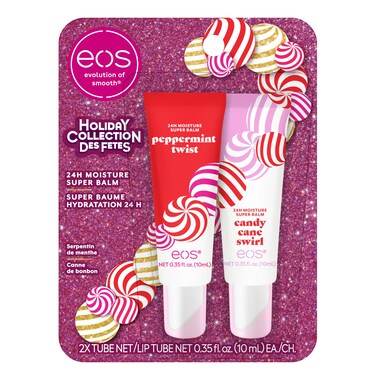 eos Holiday 24H Moisture Super Balm Speculoos Cookie Butter LimitedEdition Lip Treatment Stocking Stuffers Holiday Lip Mask 035 fl oz