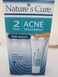 Natures Cure TwoPart Acne Treatment System for Males 1 Month Supply Quantity of 3