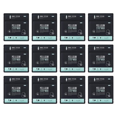 SooAe Peeling Gel  Hydrating Facial Mask  Peel  Glow 2 step mask 12 Count Biocellulose Peeling Gel with Soothing hydrating facial sheet mask