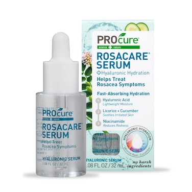 PROcure Rosacare Face Serum UltraHydrating Rosacea Treatment with Hyaluronic Acid  Niacinamide Moisturizing Instant Redness Relief to Reduce Skin Dryness 108 Fl Oz 32mL