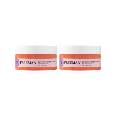 Freeman Pore Minimizing Clay Mud Facial Mask Koalin Clay Oil Controlling Face Mask Reduces Impurities Perfect For Breakout Prone Skin Vegan  CrueltyFree 2 floz 60 ml Jar 2 Count