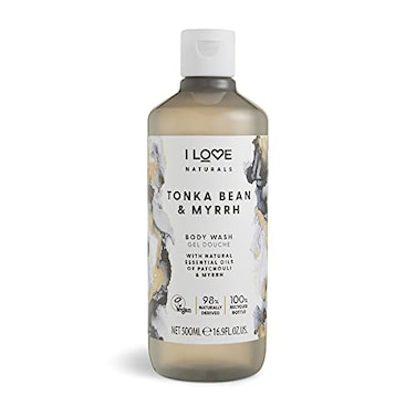 I LOVE Naturals Tonka Bean and Myrrh Body Wash  Moisturizing Body Wash  Infused with Essential Oils  PlantBased Body Cleanser  169 oz