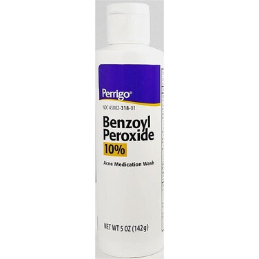 Perrigo10 Benzoyl Peroxide Acne Medication Face Wash Quantity 1 5 Ounce
