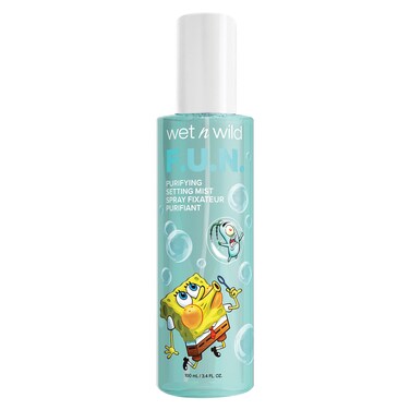 wet n wildPurifying Setting Mist SpongeBob Squarepants Makeup Face Cleanser Setting Spray Face Moisturizer 1114231 FUN 34 Fl Oz