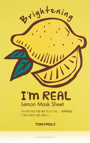 TonymolyIm Real Lemon Sheet Mask 10 Count  Hydrates Skin and Reduces Wrinkles