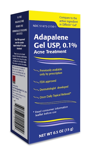 Taro Adapalene 01 Acne Treatment Gel  Paraben Free 05oz