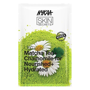 Nykaa NaturalsSkin Secrets Bubble Sheet Mask Matcha Tea and Chamomile 067 oz  Hydrating Brightening Sheet Face Mask  Improves Skin Texture