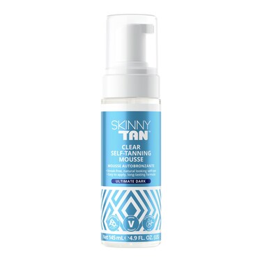 Skinny TanClear SelfTanning Mousse  Self Tanner with Hyaluronic Acid and Aloe Vera  Fast Drying Provides Gorgeous Glow  Ultimate Dark  49 oz
