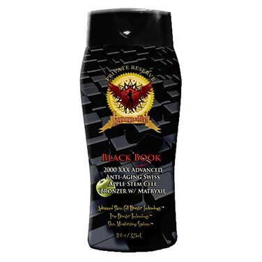 Immoral Black Book 2000 XXX Advanced AntiAging Stem Cell Matrixyl Bronzing Tanning Lotion Streak Free Tattoo Safe Tanning Bed Silicone Dark Bronzer Intensifier Accelerator and Tan Maximizer 14 Oz