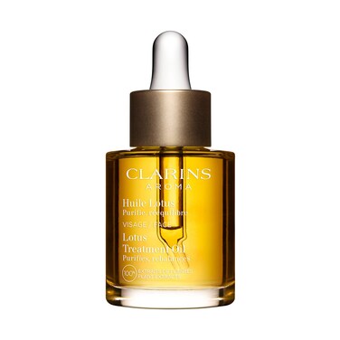 Clarins Lotus Face Oil Treatment  Hydrates Tones and Balances Skin  Visibly Tightens Pores  Minimizes Fine Lines Skin Is Immediately Velvety100 Natural Plant Extracts Oily To Combination Skin