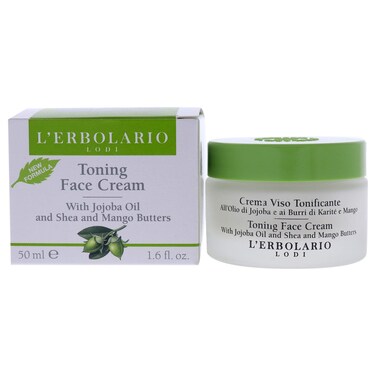LErbolarioToning Face Cream  Contains Jojoba Oil Shea And Mango Butters  Moisturizing And Nourishing Treatment  Light Texture Can Be Applied Day Or Night  Tones And Softens Skin  16 Oz