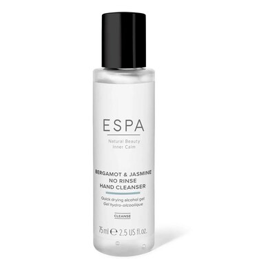 ESPABergamot  Jasmine No Rinse Hand Cleanser  75ml  100 Natural Fragrance  QuickDrying Formulation