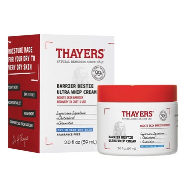 THAYERSBarrier Bestie Ultra Whip Face Cream Moisturizer with Sugarcane Squalane and Ceramides Skin Care for Dry to Very Dry Skin 20 Oz