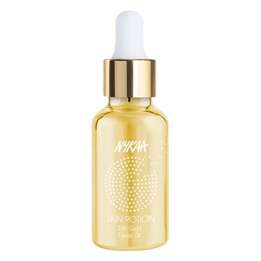 Nykaa NaturalsSkin Potion Facial Oil 24K Gold 101 oz  Boosts Collagen  Hydrating Face Oil for Dry Skin  FragranceFree  All Skin Types