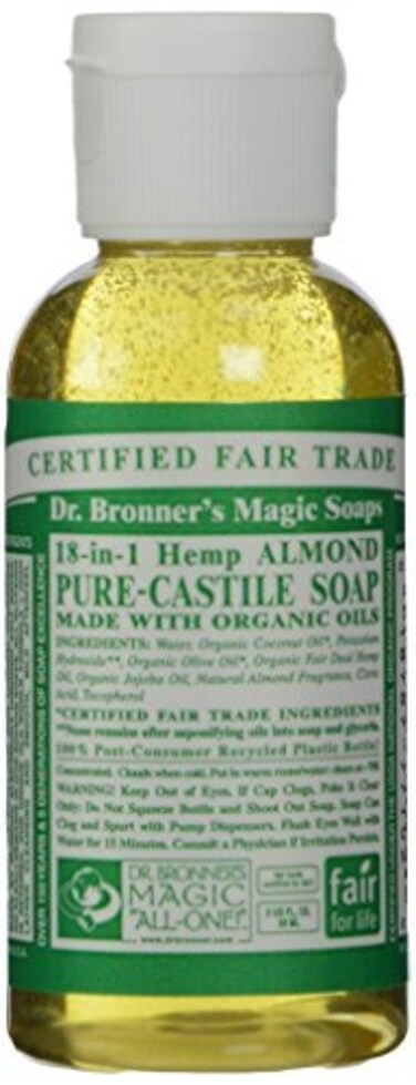 Dr Bronners Organic Pure Castile Liquid Soap Almond  2 fl oz