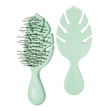 Wet Brush Go Green Mini Detangler Green  Detangling Travel Hair Brush  UltraSoft IntelliFlex Bristles Glide Through Tangles  Gently Loosens Knots While Minimizing Pain Split Ends  Breakage