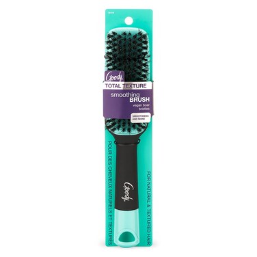 Goody x Total Texture Smoothing Brush  Vegan Boar Bristles Help Condition and Smooths Hair Cuticles for Enhanced Shine Shine  For Natural and Textured Hair  NonSlip Grip