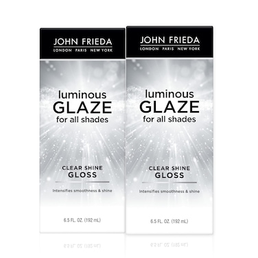 John Frieda Luminous Glaze Clear Shine Hair Gloss AntiFade Color Enriching Gloss Safe for Color Treated Hair 65 oz Pack of 2