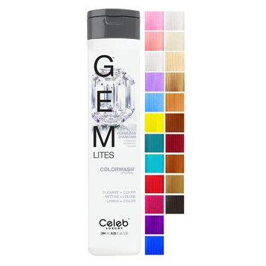 Celeb LuxuryGem Lites Colorwash Professional SemiPermanent Hair Color Depositing Shampoo Flawless Diamond 825 Fl Oz Pack of 1