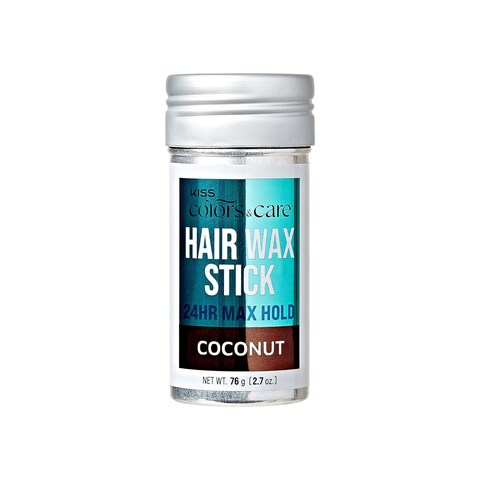 KISS COLORS  CARE24 Hour Maximum Hold Edge Fixer Hair Wax Styling Stick NonOily FlakeFree Biotin B7 Castor Oil  Shea Butter Infused Net Wt 76g 27 oz  Coconut Scent