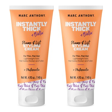 Marc AnthonyInstantly Thick Styling Hair Cream 2Pack  Vitamin E  Biotin for Thicker Fuller Hair with Lightweight Hold  Volumizing Product for Thin Flat Hair