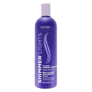 Clairol Professional Shimmer Lights Purple Shampoo  Conditioner  Neutralizes Brass  Yellow Tones  For Blonde Silver Gray  Highlighted Hair