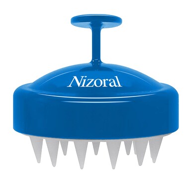 NizoralHair Shampoo Brush with Soft Silicone Scalp Massager Brush Head for All Hair Types Deep Cleanses Scalp and Removes Dead Flaky Skin and Residue