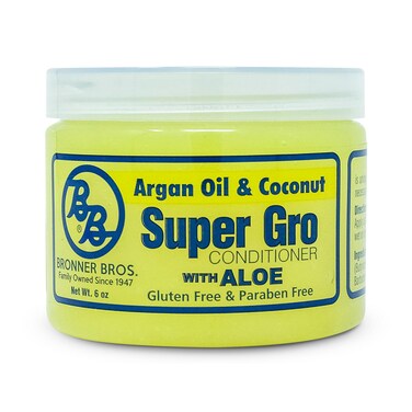 BB Bronner Bros Argan Oil  Coconut Super Gro  Hair Gel for Dry Itchy Scalp Treatment Moisturizer Reduces Dryness  SplitEnds  Made with Vitamin A E D Sage Argan Oil  Coconut Oil  6 oz