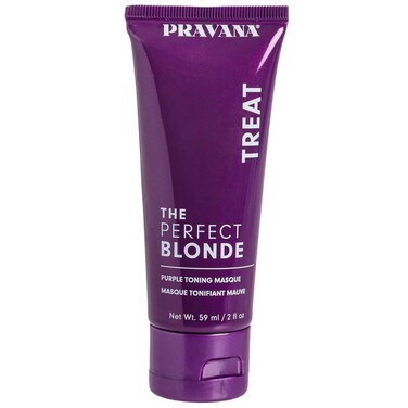 PRAVANAThe Perfect Blonde Purple Toning Masque Treatment  Neutralizes Brassy Yellow Tones  For ColorTreated Hair  Adds Strength Shine Elasticity