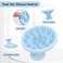 Silicone Scalp Massager Shampoo Brush Head Scrubber with Soft Bristles for Hair Growth Scalp Exfoliator for Dandruff Removal Wet Dry Hair Brush for Scalp Care Blue