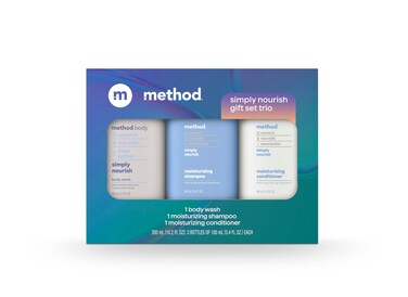 MethodBody Wash and Hair Care Gift Set Simply Nourish 34 oz Travel Size Bottles