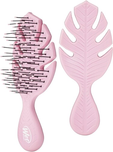 Wet Brush Go Green Mini Detangler Pink  Detangling Travel Hair Brush  UltraSoft IntelliFlex Bristles Glide Through Tangles  Gently Loosens Knots While Minimizing Pain Split Ends  Breakage