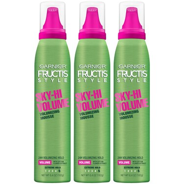 GarnierFructis Style SkyHi Volume Mousse Extreme Hold 64 Oz 3 Count Packaging May Vary
