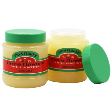 Three FlowersSolid Brilliantine Men Hair Styling Product 2Pack of 325 Oz Jars