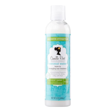 Camille RoseCoconut Water Leave in Conditioner Concentrated Hair Detangler Treatment for Maximum Hydration and Shiny Silky Soft Strands 8 oz