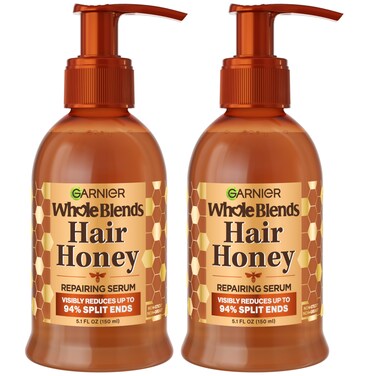 Garnier Whole Blends Honey Treasures Hair Honey Repairing Serum for Long Damaged Hair 51 Fl Oz 2Count Packaging May Vary