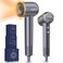 Hair Dryer 1500W High Speed Ionic Hair Dryer with Diffuser for Curly Hair 110000RPM Blow Dryer 4 Temps2 Speeds Low Noise 3 Attachments Gray