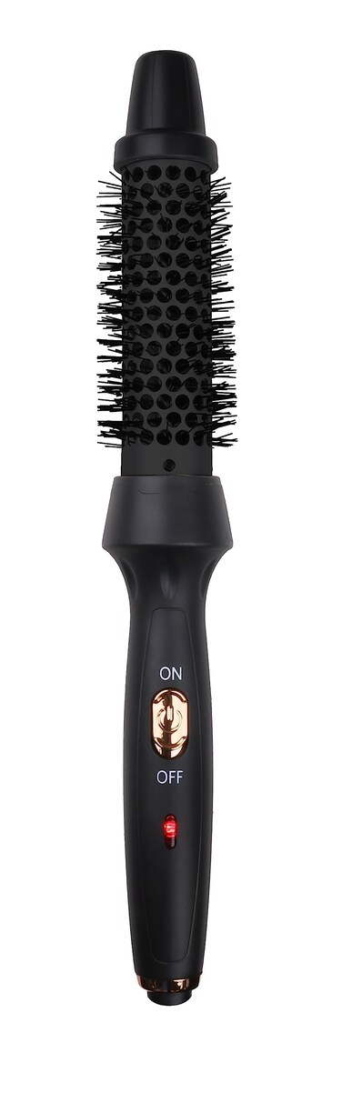 Aria BeautyThermal Ionic Styling Brush  Hot Styling Brush for Perfect Blowouts  Does Not Blow Air  Ceramic Round Brush  Lightweight Design and Easy Grip  Black  1 pc