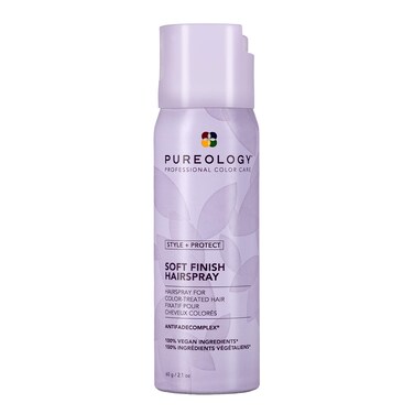 PureologyStyle  Protect Soft Finish Hairspray  For ColorTreated Hair  Flexible Hold NonDrying Hairspray  Silicone Free  Vegan  Updated Packaging
