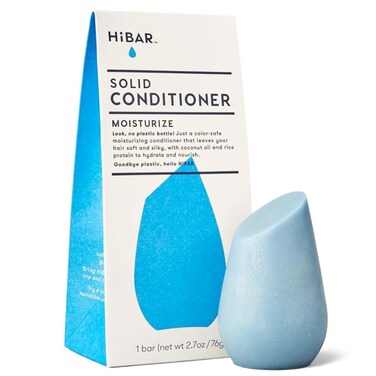 HIBARMoisturize Conditioner Bar  For Dry Frizzy Hair  Deeply Nourishing  Hydrating  With Coconut Oil Cocoa Butter Rice Protein  Vitamin B5 Soap Plastic  SulfateFree Vegan 1 Solid Bar